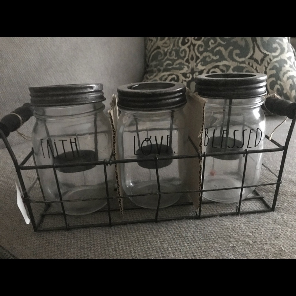 Rae Dunn candle holder set
